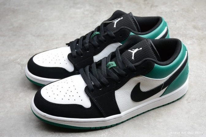 Kicked Out Shoe Store Mystic 553558-113 Green Low 1 White Air Jordan Black 0727